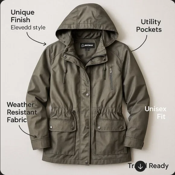 Rare Boeing Collectible Unisex Hooded Parka Jacket | Metallic Green-Bronze XL - Picture 9 of 15